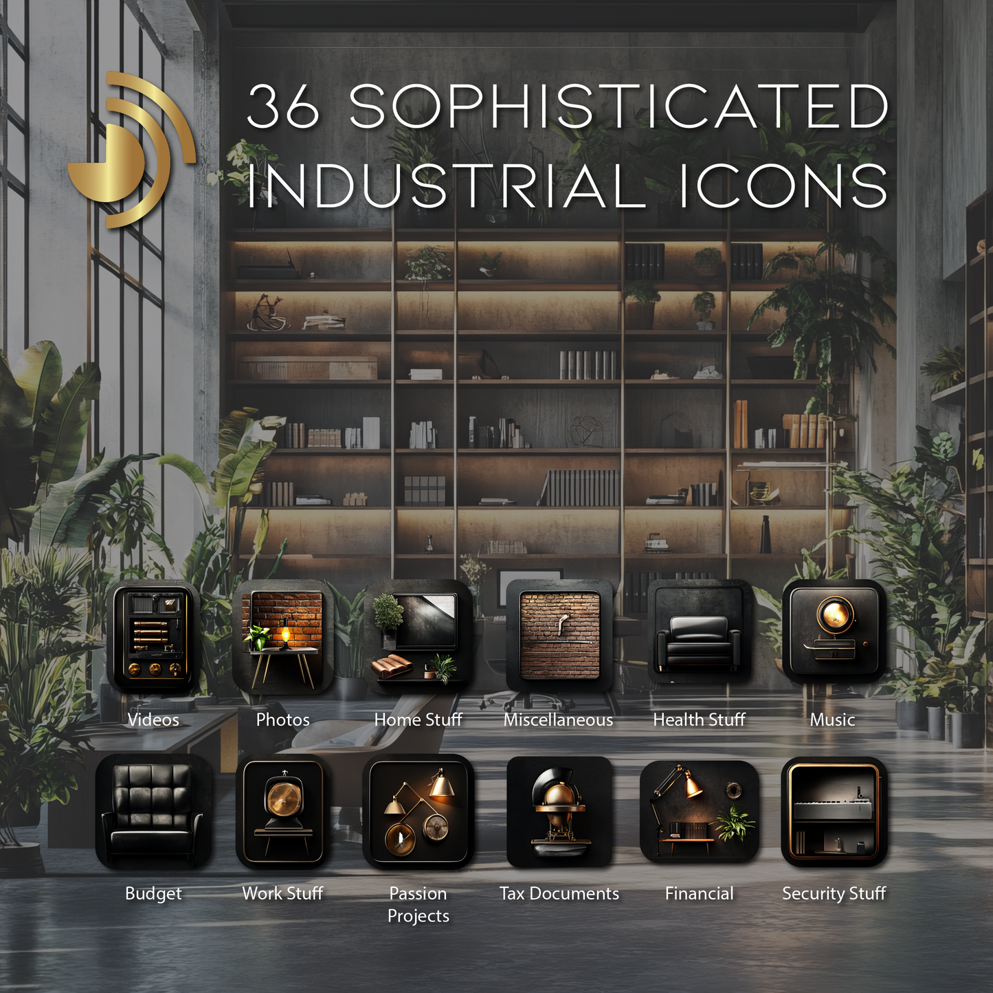 36 Sophisticated Industrial Icons