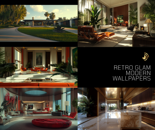 5 Retro Glam Modern Wallpapers