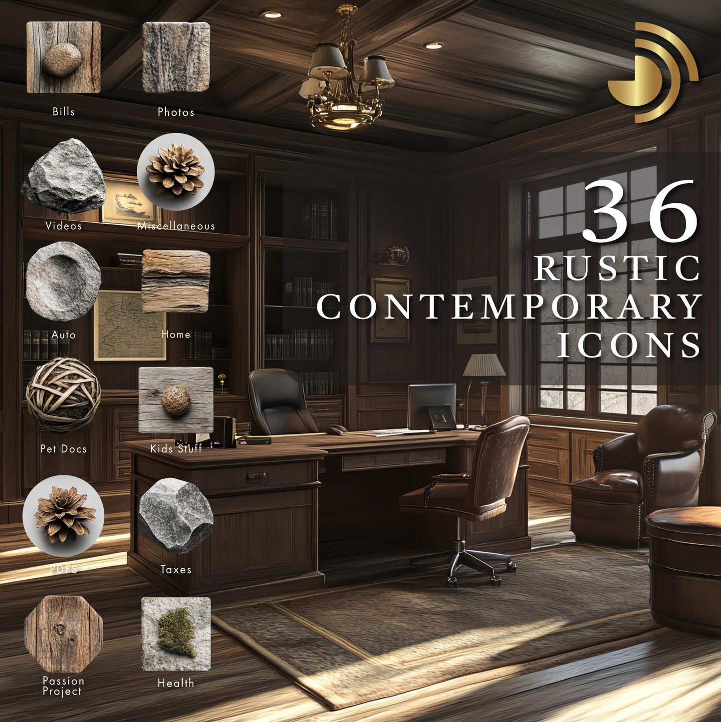 36 Rustic Contemporary Icons